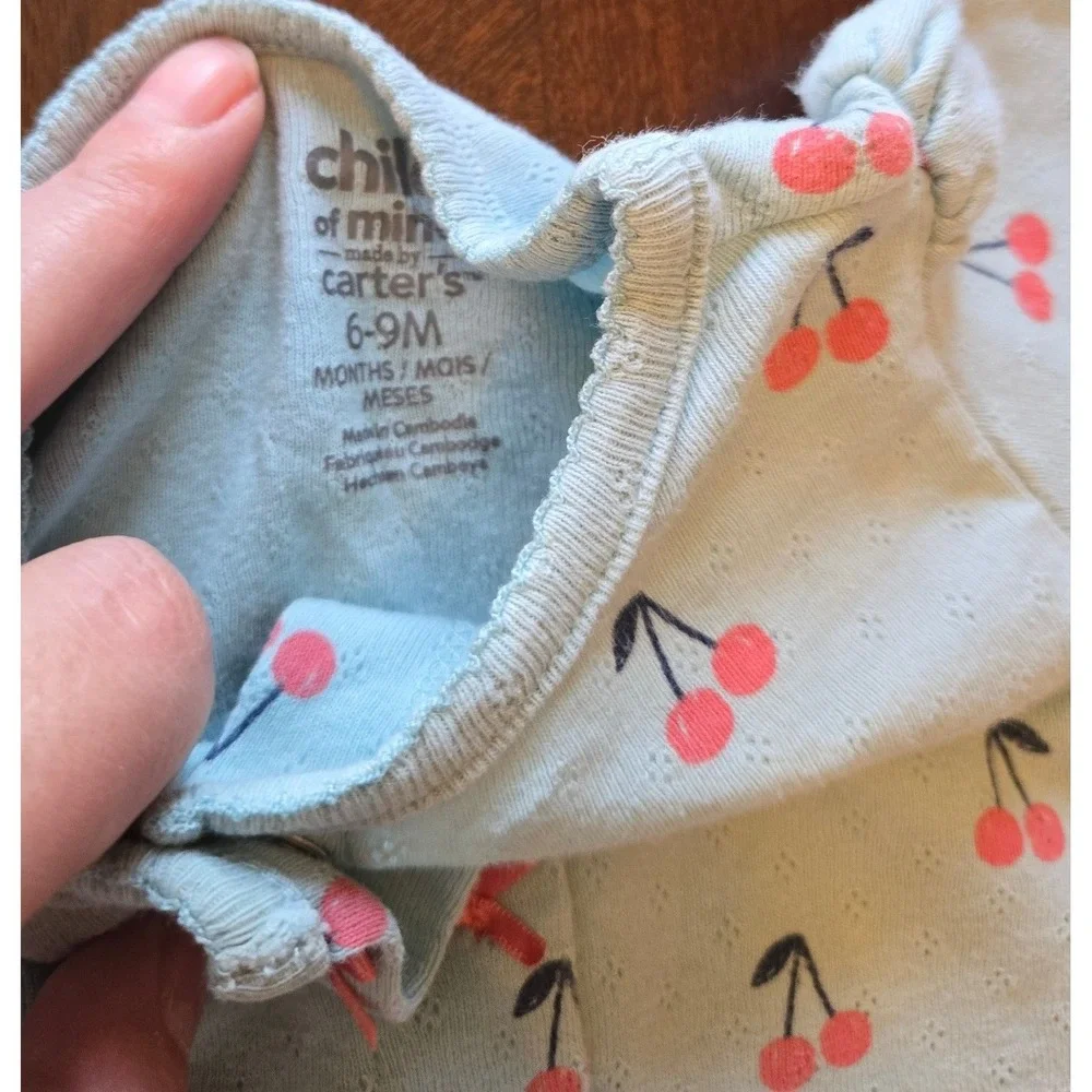 Carters Child of Mine Baby‎ Girl 5pc Lot 6-9M Sleepers Bodysuit Leggings Floral